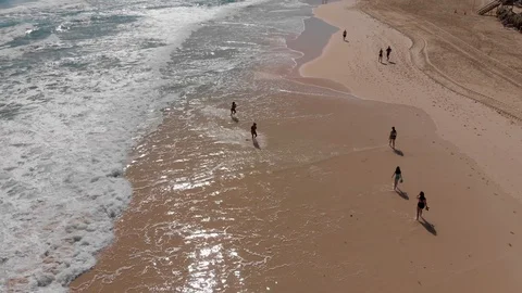 Tropical Beach and Waves Drone 库存影片 89157536
