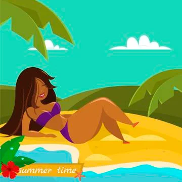 Tropical beach background Иллюстрация