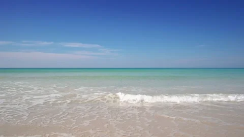 Tropical beach with blue sky	 Stock Footage 153380450