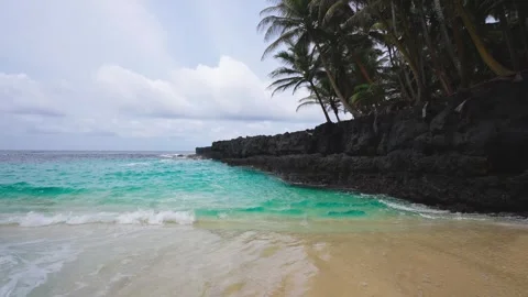 Tropical Beach Cove Stock Footage 331213396