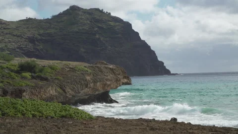 Tropical Beach Daytime Waves Stock Footage 165303458