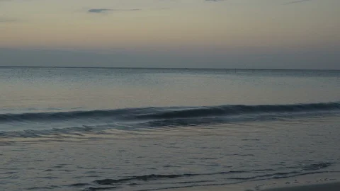 Tropical beach at dusk Stock Footage 105872786