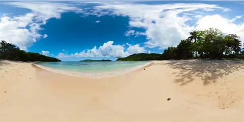 Tropical Beach. El Nido, Philippines. Palawan. Virtual Reality 360. Stock Footage 266836237
