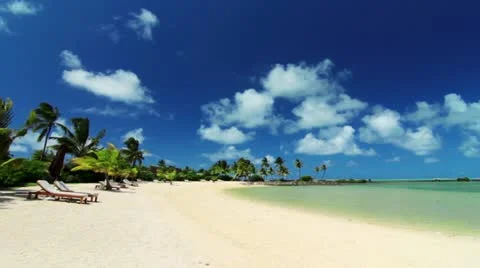 Tropical beach Stock Footage 10889428