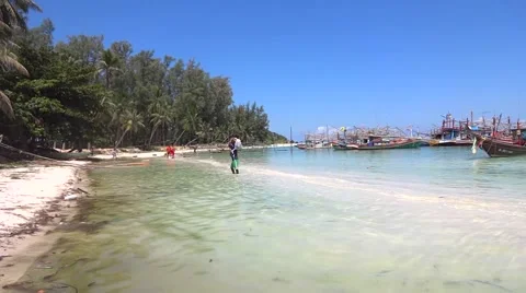 Tropical beach Stock Footage 48527057