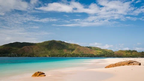 A tropical beach Stock Footage 101648556