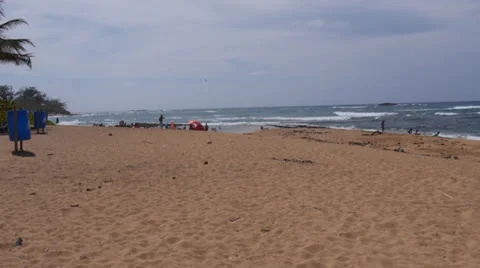 Tropical beach front 3 Stock Footage 26156610