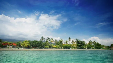 Tropical beach (front) Stock Footage 771974