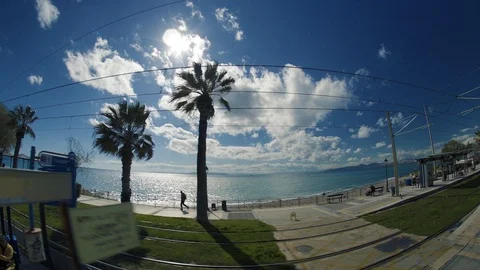 Tropical Beach Front Stock Footage 87122490