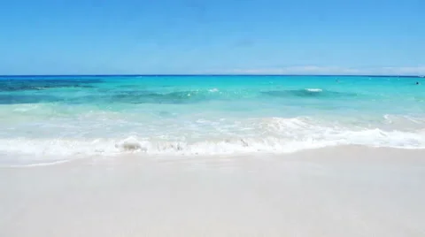 Tropical Beach in Hawaii Island Stock Footage