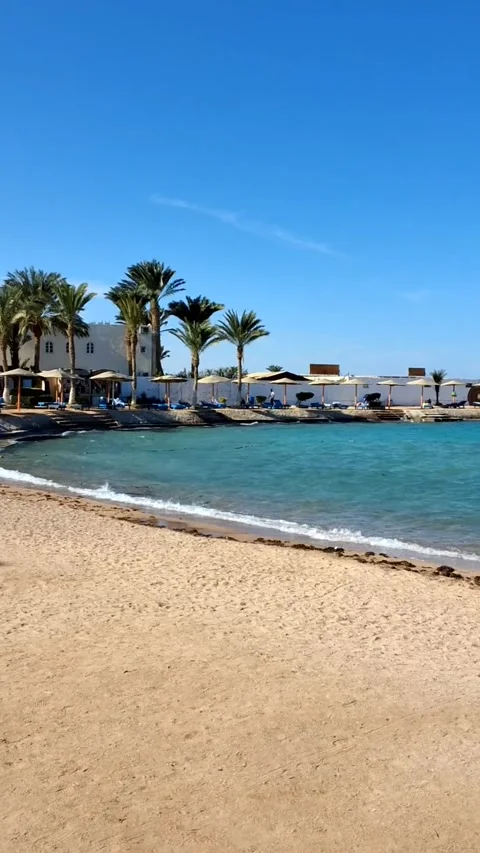 A tropical beach in Hurghada Stock Footage 335959902