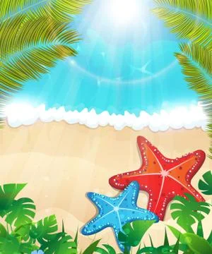 Tropical beach Illustrazione stock