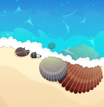 Tropical beach Stock Illustration