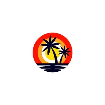 Tropical beach Stock Illustration