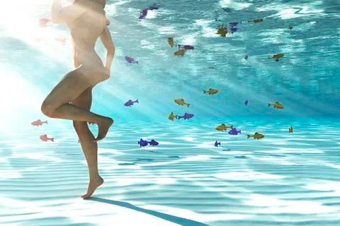 Tropical beach Stock Illustration