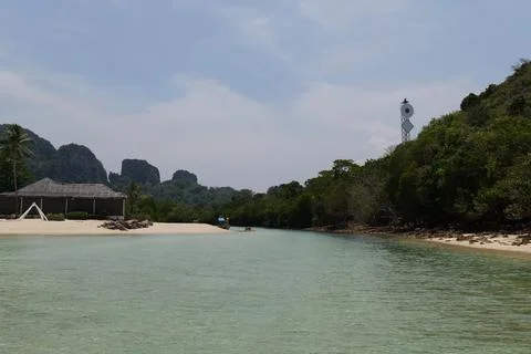 Tropical Beach Landscape on Phi Phi Island Thailand Fotos Stock