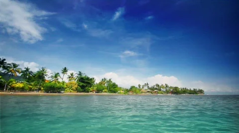 Tropical beach (left) Stock Footage 771997