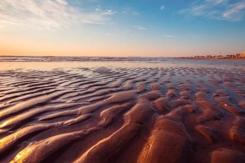 Tropical beach at low tide Foto stock