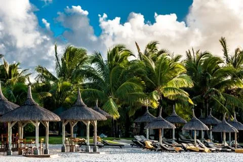 Tropical beach, Mauritius Stock Photos