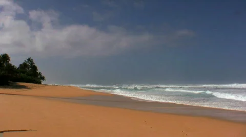Tropical beach pacific ocean Stock Footage 658719