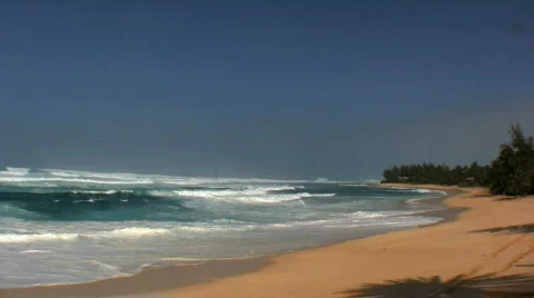 Tropical beach pacific ocean Stock Footage 658736
