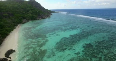 Tropical beach panorama Stock Footage 66749837