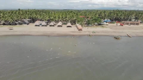 Tropical Beach Pull in Shot Video stock 245934302