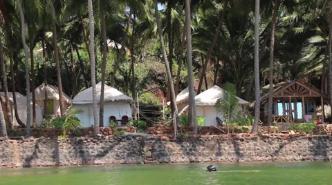 Tropical beach resort Video stock 37346211