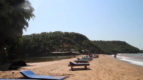 Tropical beach resort Stock Footage 37346251
