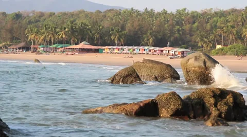 Tropical beach resort Stock Footage 37347024