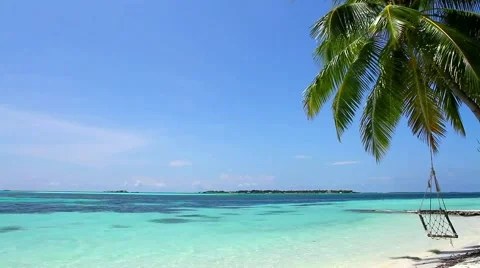 Tropical beach romantic view Stock Footage 47559483