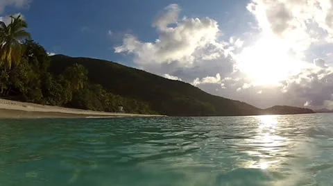 Tropical beach scan Stock Footage 24351553