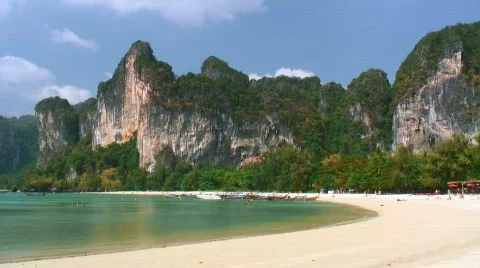 Tropical beach scene Stock Footage 303024