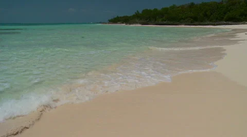 Tropical Beach scene Stock Footage 845020