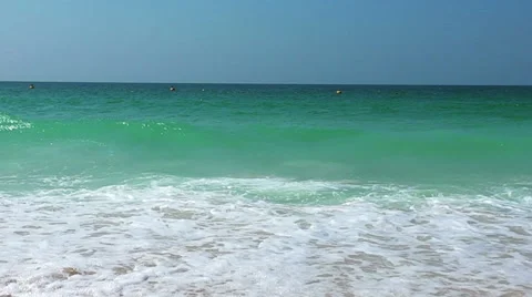 Tropical Beach Sea Waves in Slow Motion Stock Footage 59069573