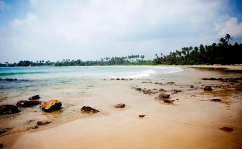 Tropical beach in Sri-Lanka Stock Photos