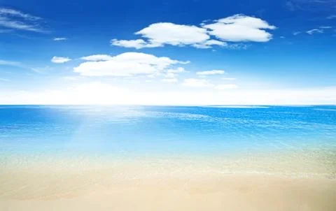 Tropical beach summer background Stock Photos