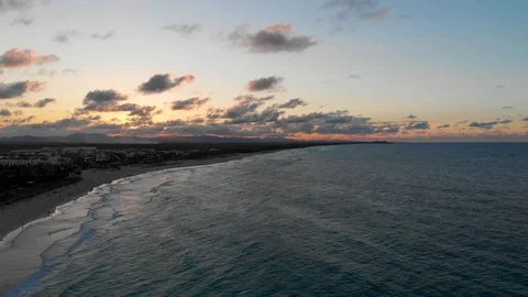 Tropical Beach at Sunset Drone 库存影片 89157464