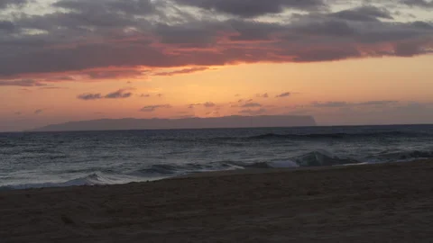 Tropical Beach Sunset Stock Footage 165303545