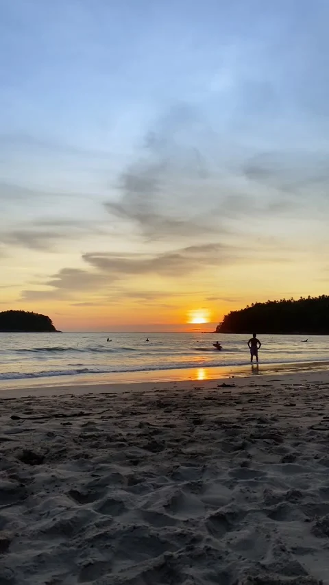 Tropical Beach Sunset Stock Footage 250525309