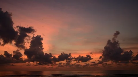 Tropical Beach Sunset Split-Time Time-Lapse 動画素材 124071388