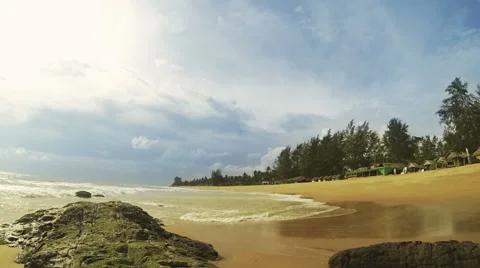 Tropical beach time lapse during monsoon season. Stock Footage 42463223