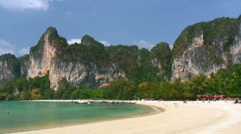 Tropical beach timelapse Stock Footage 302991