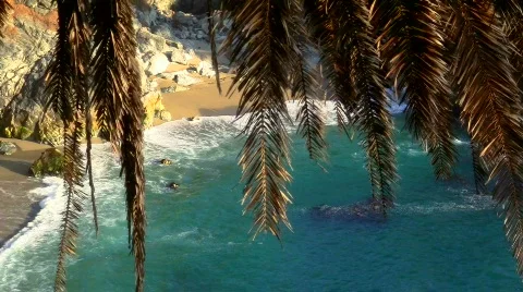 Tropical beach V2 - HD Stock Footage 779570