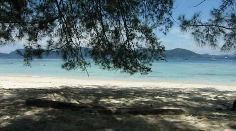 Tropical beach view Stock Footage 573015