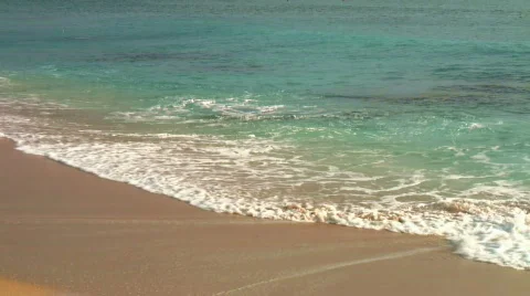 Tropical beach waves (closeup) Stock Footage