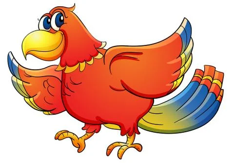 Tropical bird Stock Illustration