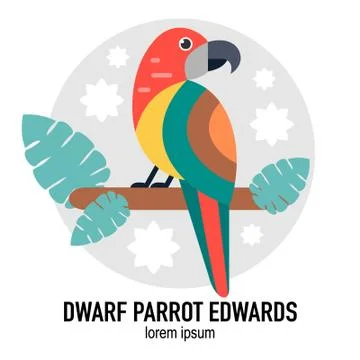 Tropical bird Stock Illustration