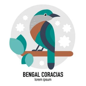 Tropical bird Stock Illustration