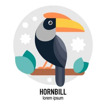 Tropical bird Stock Illustration